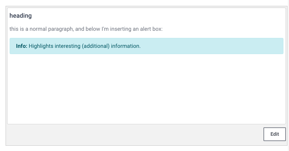 Bootstrap alert box for information
