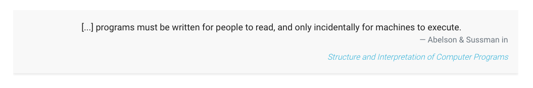An adapted Bootstrap blockquote