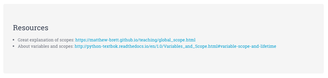 resources